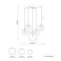 Lampa wisząca z kloszami na długich linkach ESME 5xE27 4796 TK Lighting