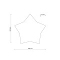 Lampa sufitowa plafon gwiazda szara na E27 STAR GRAY 6972 TK Lighting
