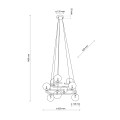 Lampa wisząca ANABELLE gwint G9 moc 6W styl nowoczesny szklany klosz | czarny 6845 TK lighting