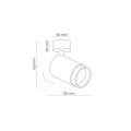 Sufitowy reflektorek na rozecie biały JET WHITE na GU10 6911 TK Lighting