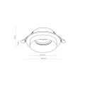 Oczko wpuszczane sufitowe białe do salonu JET EYE GU10 6921 TK Lighting
