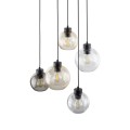 Lampa wisząca CUBUS gwint E27 moc 15W styl nowoczesny szklany klosz | czarny 2164 TK lighting