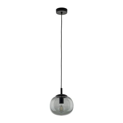 Lampa wisząca ze szklanym, grafitowym kloszem do sypialni VIBE 5825 TK Lighting