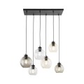 Lampa wisząca CUBUS gwint E27 moc 15W styl nowoczesny szklany klosz | czarny 2164 TK lighting