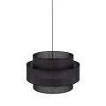 Lampa wisząca z czarnym abażurem nad stół sofę 3xE27 CALISTO 5099 TK Lighting