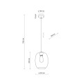 Lampa wisząca szklana z grafitowym kloszem ELIO 1xE27 5971 TK Lighting