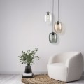 Lampa wisząca trzy kolory kloszy ELIO 5973 3xE27 szklane klosze TK Lighting