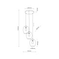 Lampa wisząca trzy kolory kloszy ELIO 5973 3xE27 szklane klosze TK Lighting