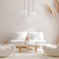 Lampa wisząca CALISTO białe klosze tkanina E27 MAX 15W LED 5975 TK Lighting