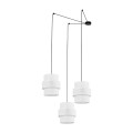 Lampa wisząca CALISTO białe klosze tkanina E27 MAX 15W LED 5975 TK Lighting