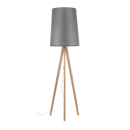 Lampa stojąca podłogowa do salonu z grafitowym abażurem WALZ 5046 TK Lighting
