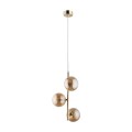 Lampa wisząca ze złotymi elementami i bursztynowymi kloszami 4838 TK Lighting