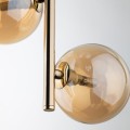 Lampa wisząca ze złotymi elementami i bursztynowymi kloszami 4838 TK Lighting