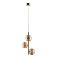 Lampa wisząca ze złotymi elementami i bursztynowymi kloszami 4838 TK Lighting