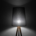Lampa stojąca podłogowa do salonu z grafitowym abażurem WALZ 5046 TK Lighting