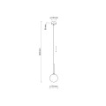 Lampa wisząca pojedyncza kula biała 12cm MARTIN 4502 1xG9 TK Lighting