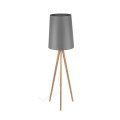 Lampa stojąca podłogowa do salonu z grafitowym abażurem WALZ 5046 TK Lighting
