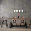 Lampa wisząca szklane mleczne klosze zwisy na G9 MARTIN Czarny 4503 TK Lighting