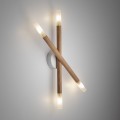 Lampa ścienno sufitowa drewno NOBLE Biały sosna do salonu G9 4524 TK Lighting