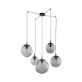 Lampa wisząca szklane klosze kule ESME Czarne przewody E27 5382 TK Lighting
