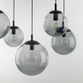 Lampa wisząca szklane klosze kule ESME Czarne przewody E27 5382 TK Lighting