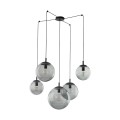 Lampa wisząca szklane klosze kule ESME Czarne przewody E27 5382 TK Lighting