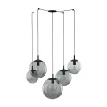 Lampa wisząca szklane klosze kule ESME Czarne przewody E27 5382 TK Lighting