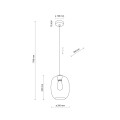 Lampa wisząca szklany klosz na E27 ELIO TOPAZ zwis nowoczesna 4338 TK Lighting