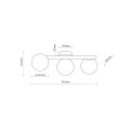 Lampa sufitowa białe szklane klosze kule 3xG9 ESTERA 5768 TK Lighting