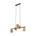 Lampa wisząca z kulistymi kloszami bursztynowe szkło ESTERA glamour 6105 TK Lighting