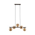 Lampa wisząca z kulistymi kloszami bursztynowe szkło ESTERA glamour 6105 TK Lighting