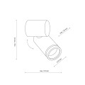 Kinkiet ścienny mowoczesny regulowany czarny na GU10 JET 5349 TK Lighting