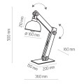 Drewniana lampa biurkowa regulowana OSLO oświetlenie do biura 5021 TK Lighting