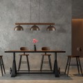 Lampa wisząca brązowa na listwie do jadalni w stylu skandynawskim 3xE27 6299 TK Lighting