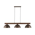 Lampa wisząca brązowa na listwie do jadalni w stylu skandynawskim 3xE27 6299 TK Lighting