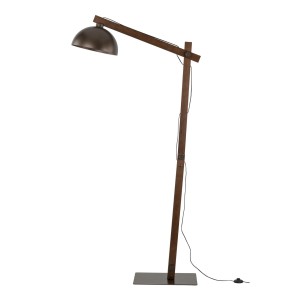 Lampa podłogowa drewniana z metalowym kloszem 180cm brązowa 6319 TK Lighting