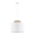 Lampa wisząca DUO WHITE JUTA klosz tkanina gwint E27 1856 TK Lighting