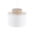 Lampa wisząca DUO WHITE JUTA klosz tkanina gwint E27 1856 TK Lighting