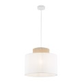 Lampa wisząca DUO WHITE JUTA klosz tkanina gwint E27 1856 TK Lighting