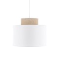 Lampa wisząca DUO WHITE JUTA klosz tkanina gwint E27 1856 TK Lighting