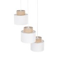 Lampa wisząca trzy abazurowe klosze białe na E27 do salonu DUO 2594 TK Lighting