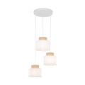 Lampa wisząca trzy abazurowe klosze białe na E27 do salonu DUO 2594 TK Lighting