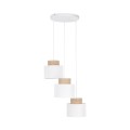 Lampa wisząca trzy abazurowe klosze białe na E27 do salonu DUO 2594 TK Lighting