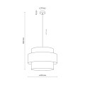 Lampa wisząca z abazurem w 3 kolorach nad stół do jadalni 2758 TK Lighting