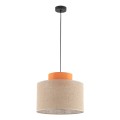 Lampa wisząca DUO JUTA ORANGE do salonu z kloszem na E27 3227 TK Lighting