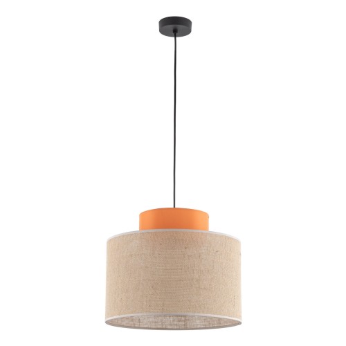 Lampa wisząca DUO JUTA ORANGE do salonu z kloszem na E27 3227 TK Lighting