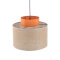 Lampa wisząca DUO JUTA ORANGE do salonu z kloszem na E27 3227 TK Lighting