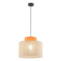 Lampa wisząca DUO JUTA ORANGE do salonu z kloszem na E27 3227 TK Lighting