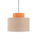 Lampa wisząca DUO JUTA ORANGE do salonu z kloszem na E27 3227 TK Lighting