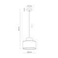 Lampa wisząca z kloszem zielonym i w kolorze juty DUO JUTA GREEN 1xE27 3256